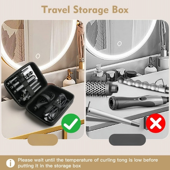 5 in 1 Curling Iron/Wand/Straightener Set with Interchangeable Barrel - Picture 6 of 8